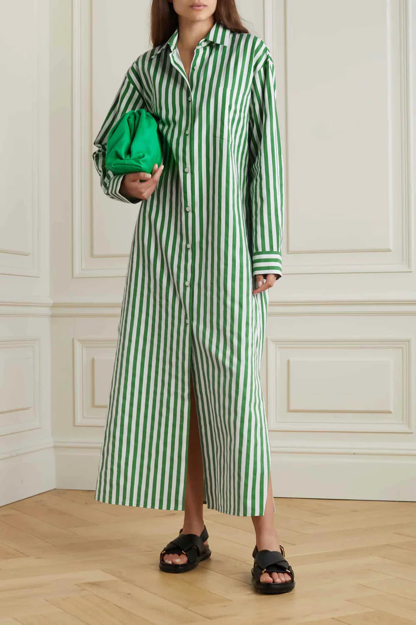 Women's Rayon Blend Long-Sleeve Cala Shirt Dress
